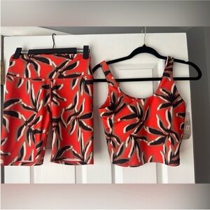 NWT Sage Collective 2 piece biker short set, Size small